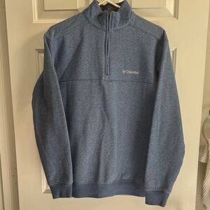 Columbia Men's Heather Blue Zip-Up Sweater